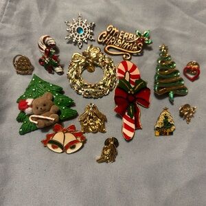 Festive Christmas Brooches and Pins